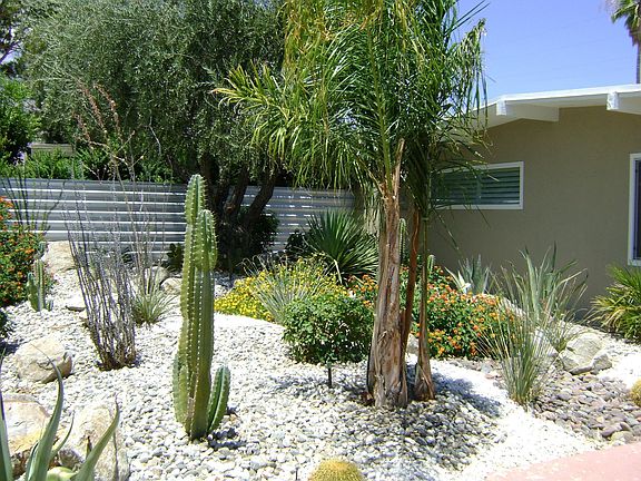 Front yard inside landscape.