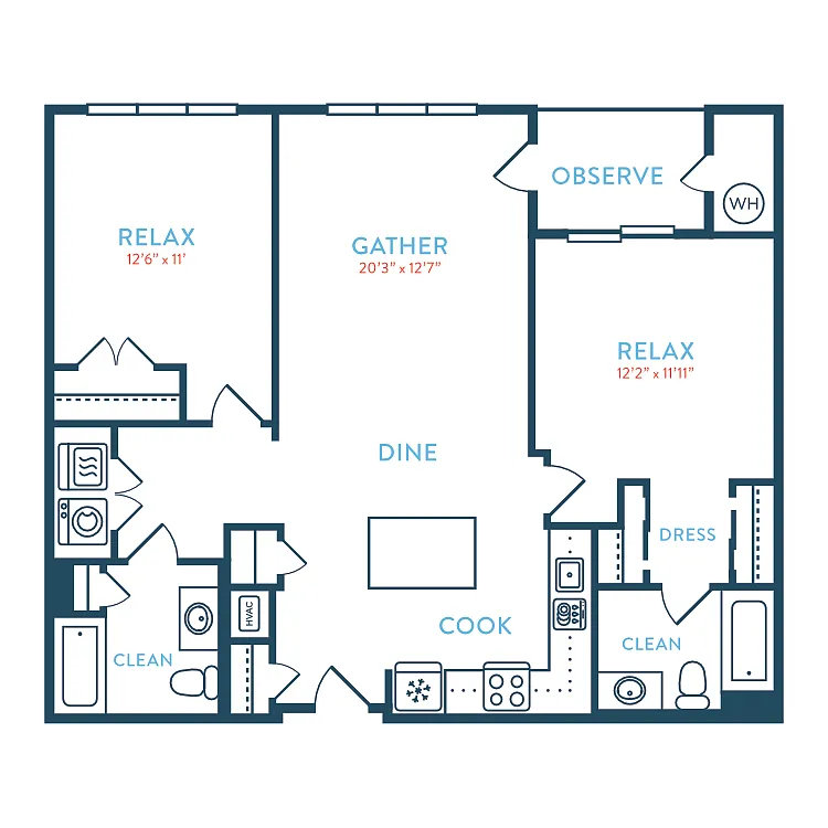 Floor plan 1144 Tea House B1