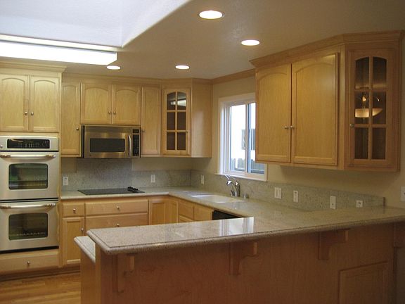 Kitchen with Double Oven and granite counters