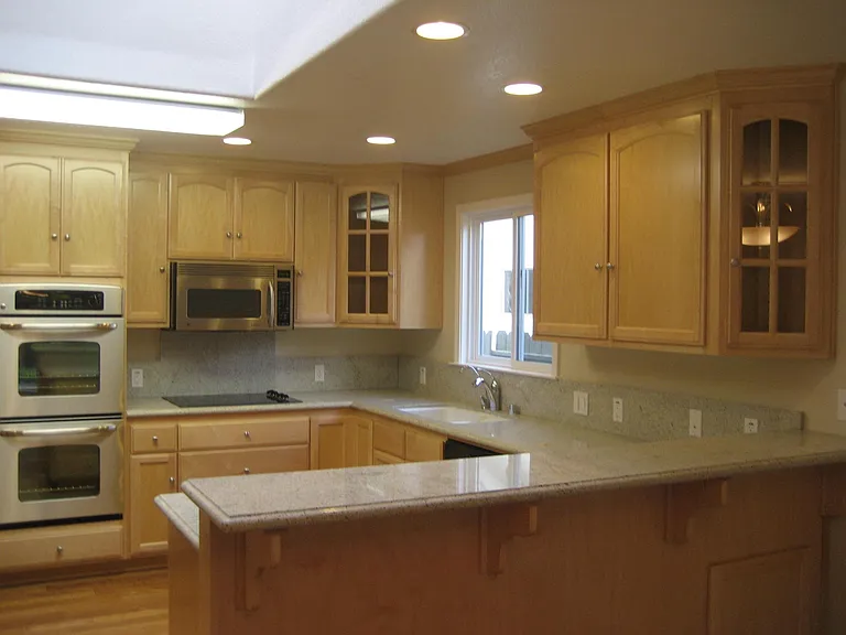 Kitchen with Double Oven and granite counters