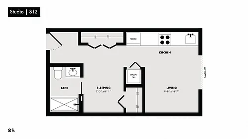 Floor plan Studio-S12