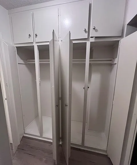 Ample hallway storage