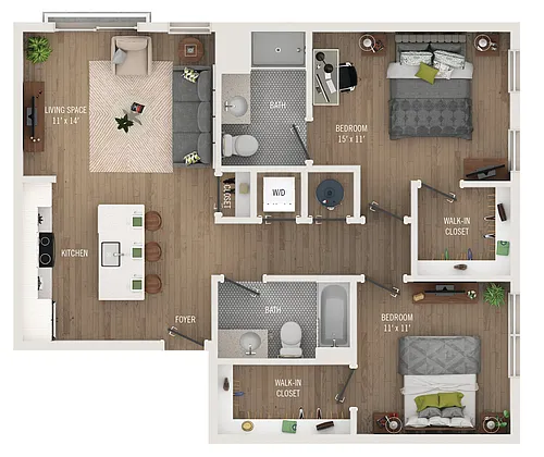 Floor plan Library Park II | C