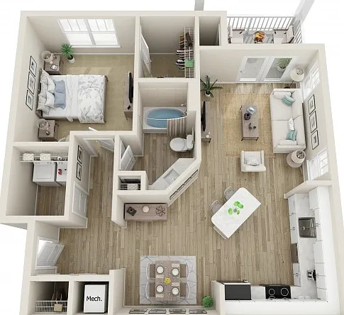 The Beaufort One Bedroom Plan The Beaufort One Bedroom Plan
