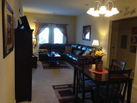 Living and dining areas
