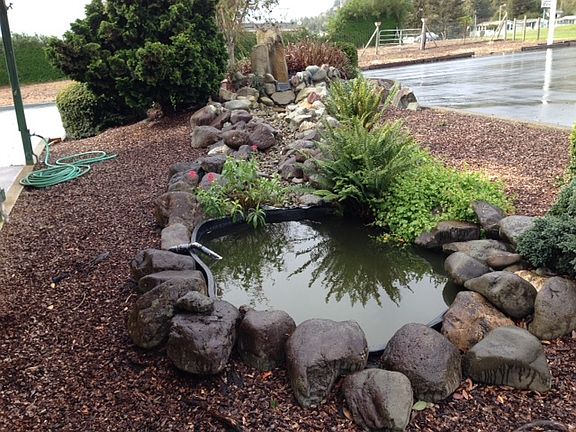 Water Fall Feature Greeting Customers