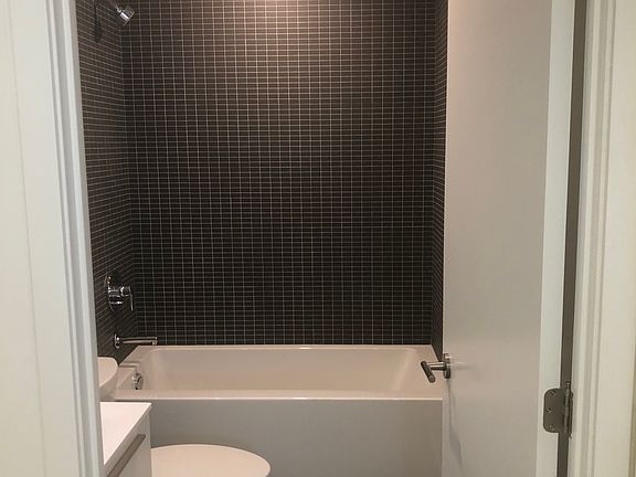Elegant deep soaking bathtub.
