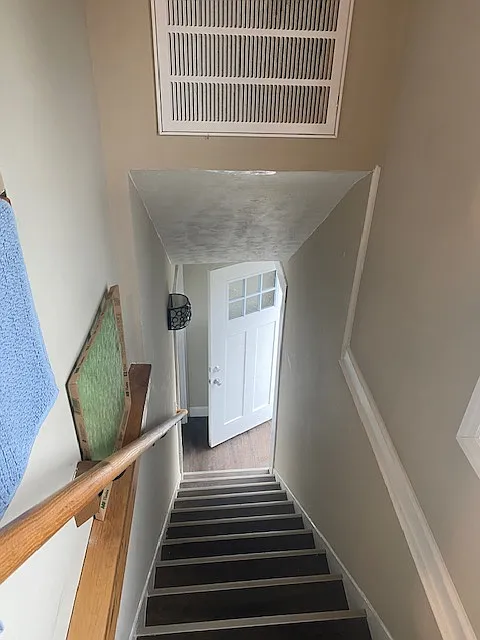 upstairs