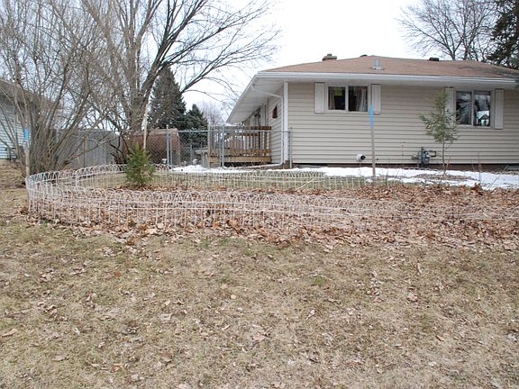 Side yard with new plantings