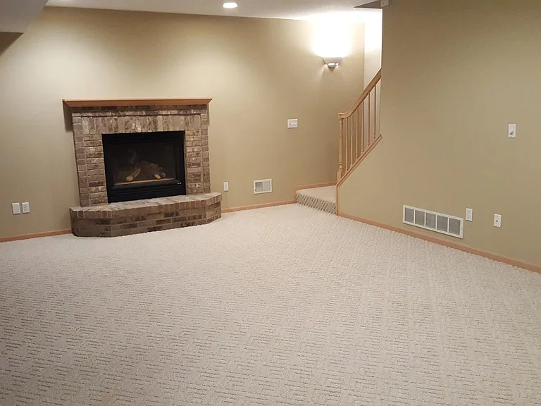 Family room with fireplace
