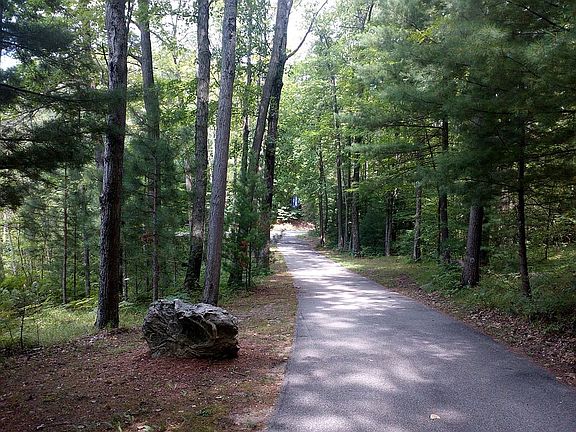 Paved driveway by the road
