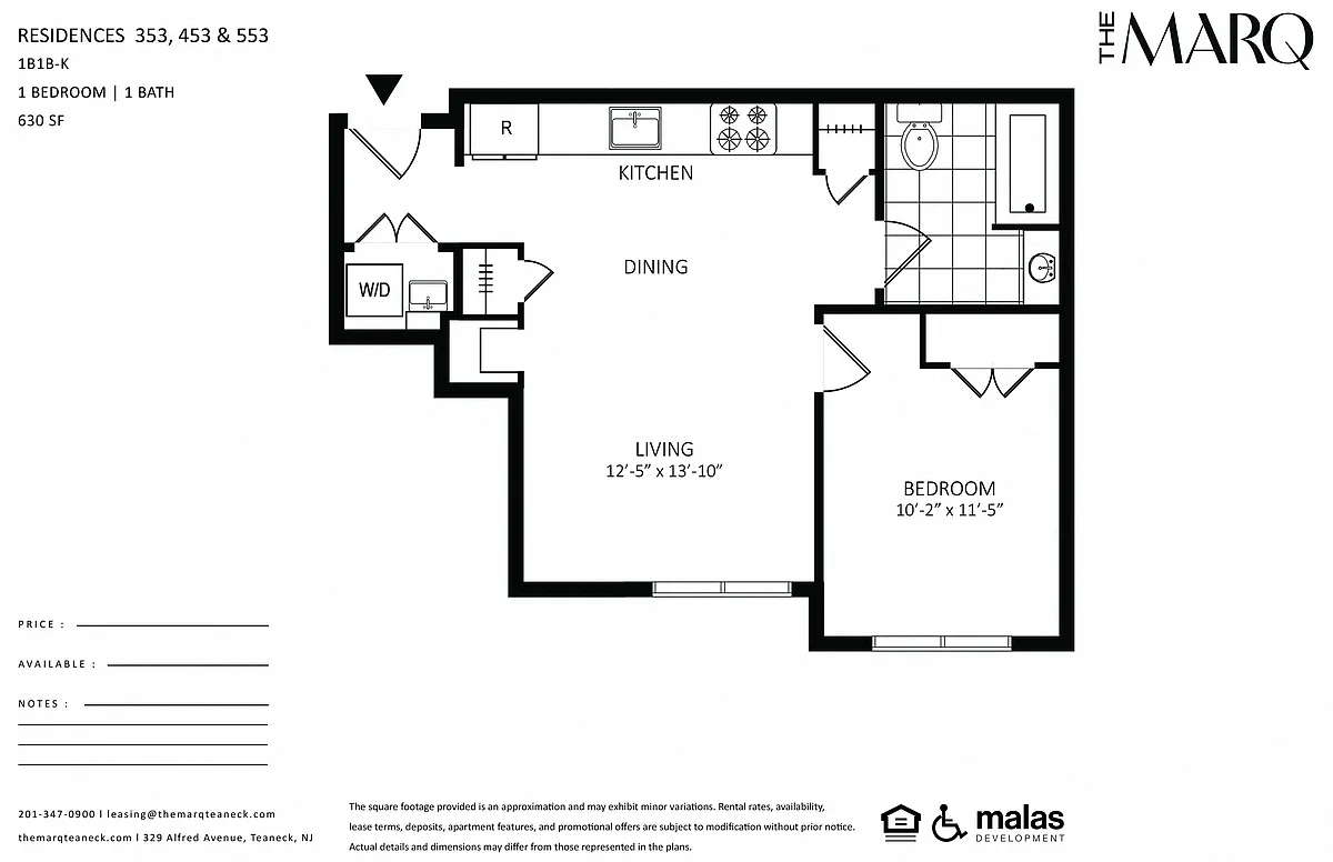 Floor plan 1B1B-K