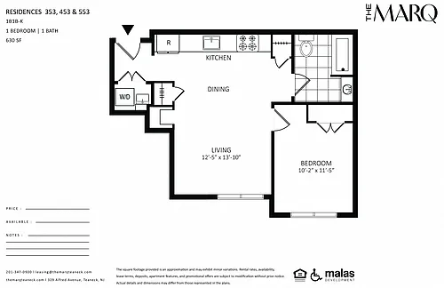 Floor plan 1B1B-K