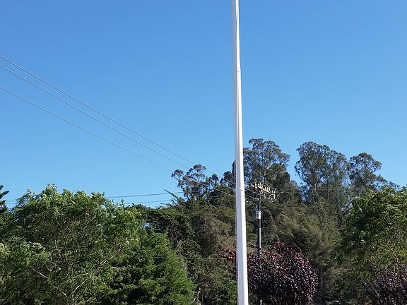 Flag flying in front yard