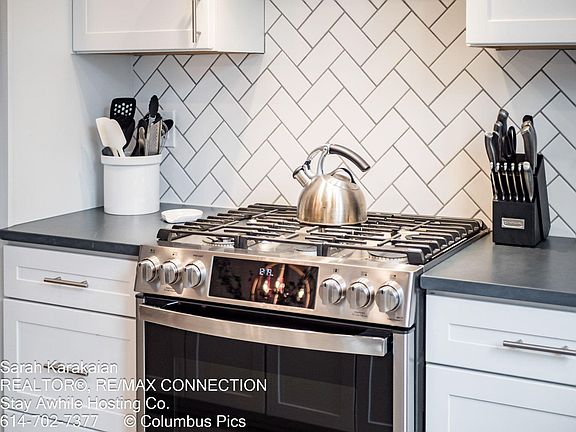 The kitchen is fully stocked with everything you need to make a meal.