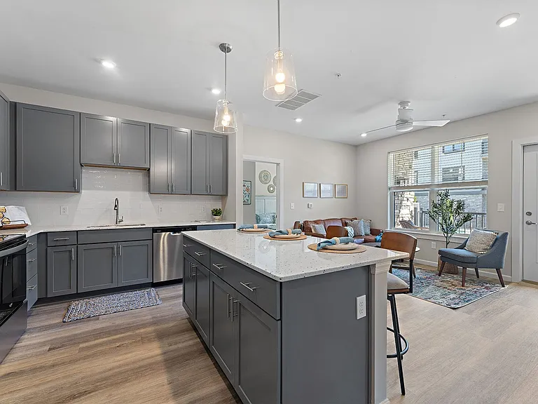 Kitchen and Living Room