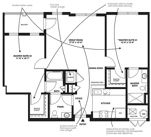 Floor plan Chartwell with Garage
