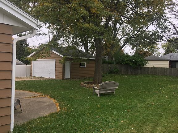 back yard and garage