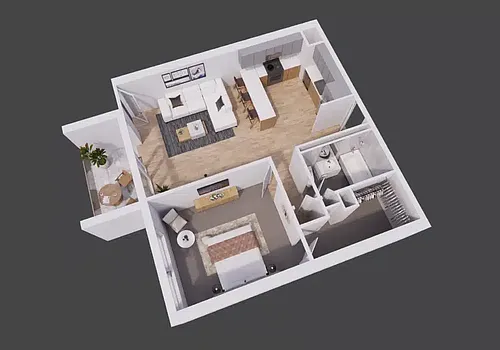Floor plan One bedroom