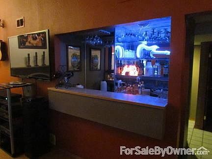 Mirror and glass bar