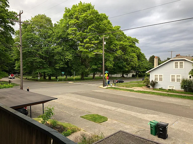 Woodland Park is viewed from patio