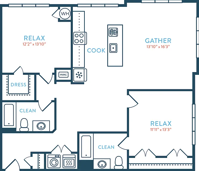 1147 Berkeley B6 Floorplan Diagram