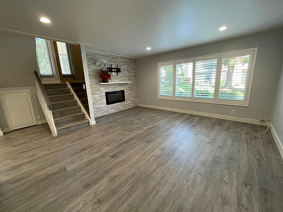 Large living room with custom shutters