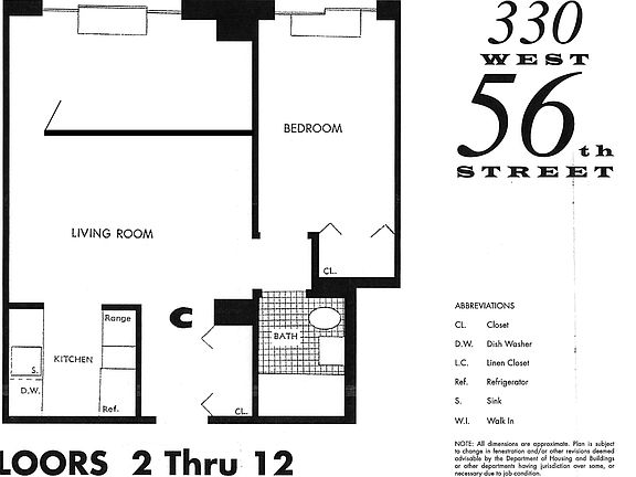 3rd image of 330 W 56th St APT 6C