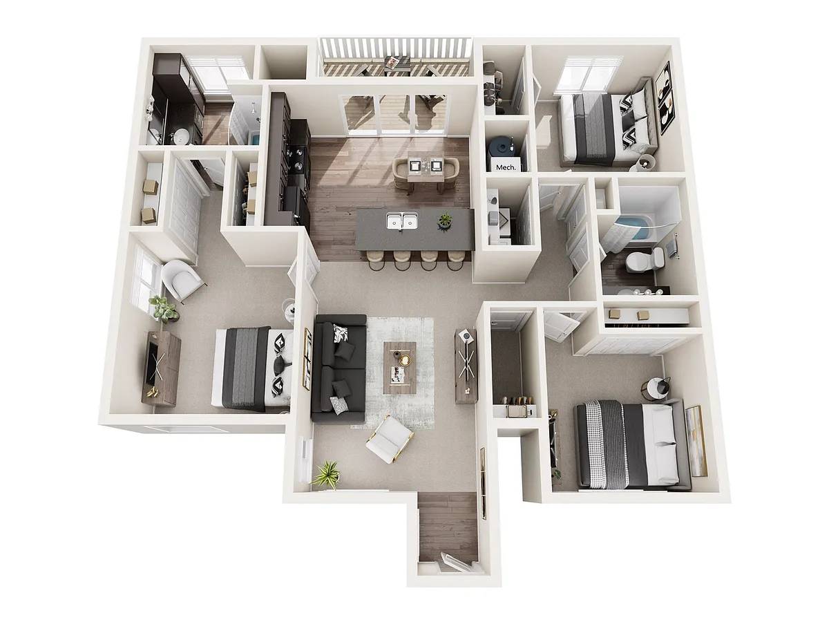 Floor plan Three Bedroom
