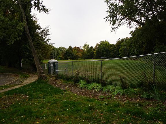 Access to Brookside Field with wide spaces.