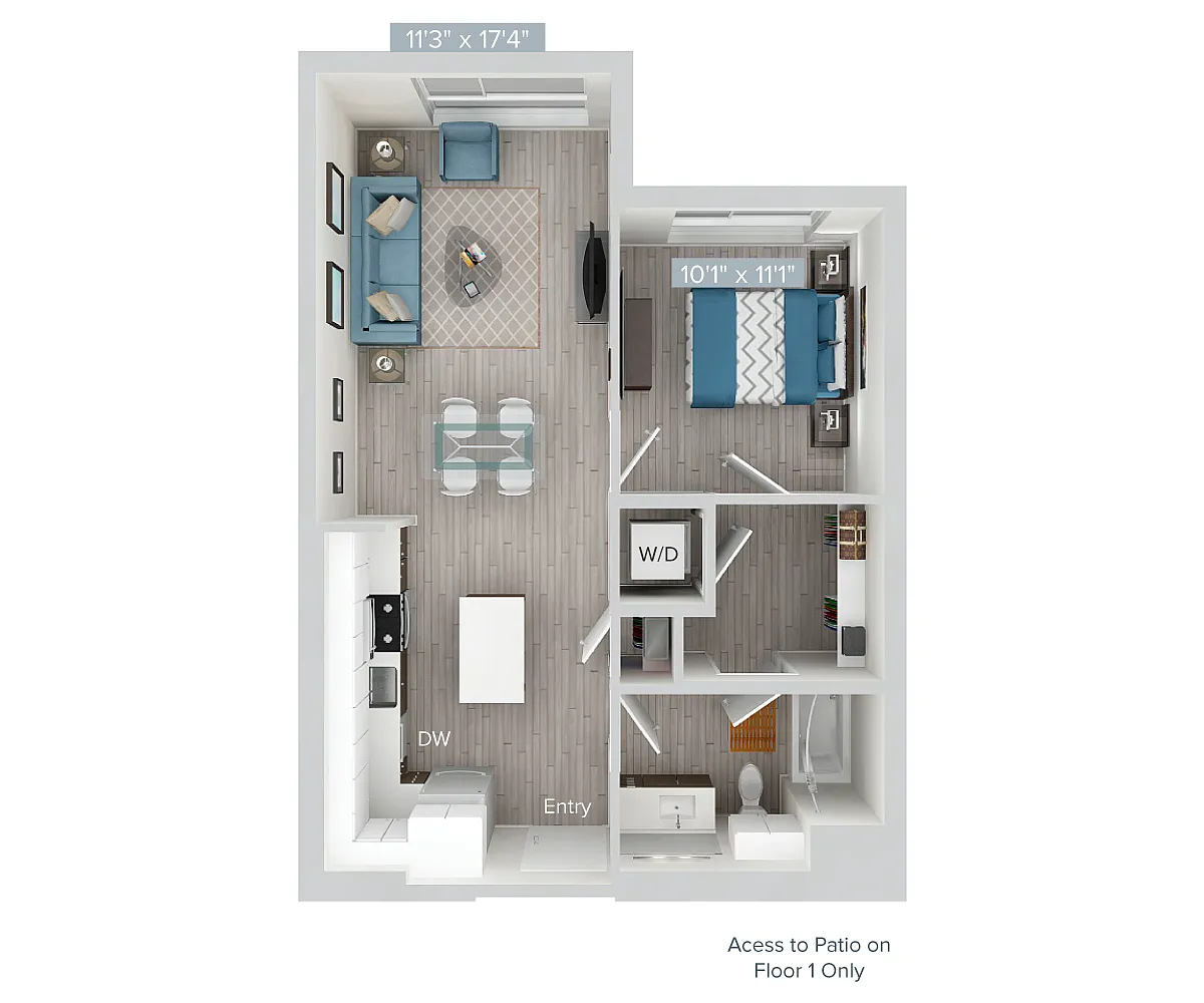 Floor plan A4-667SF-NoBalc