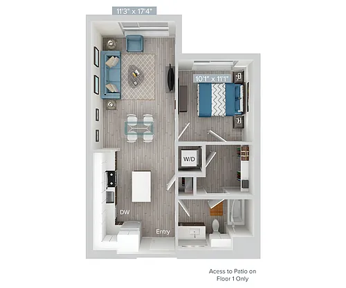 Floor plan A4-667SF-NoBalc