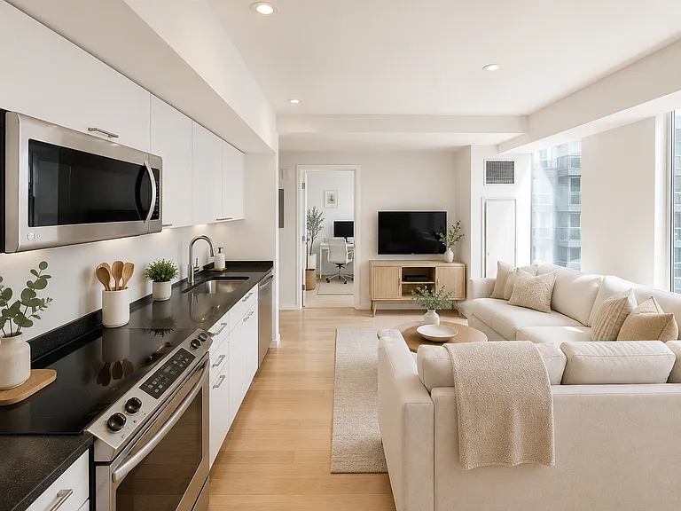 Kitchen and living room