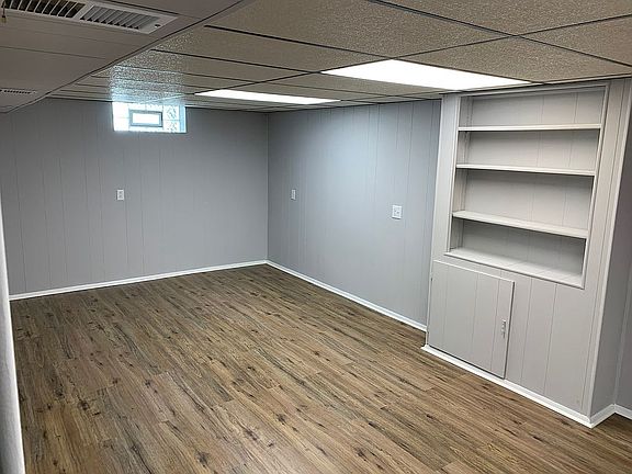 Den area in basement.
