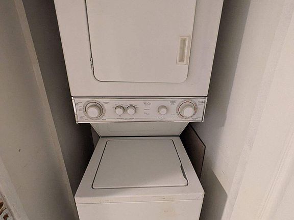 washer and dryer stacked