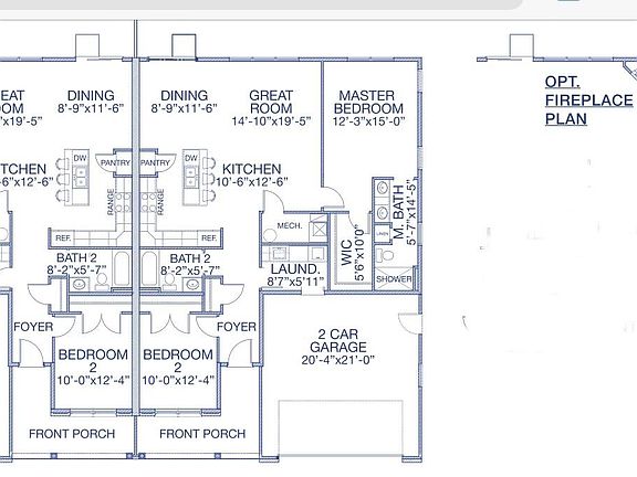 Villa layout- both sides shown, only one available for rental price listed
