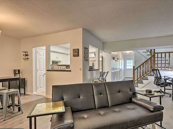 Living room with designate work/study area