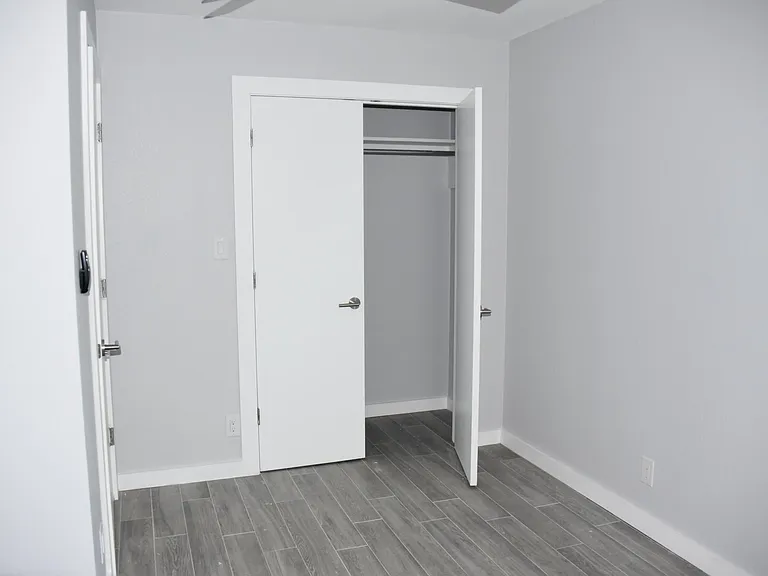 Bedroom closet. One of the two bedrooms has two closets.