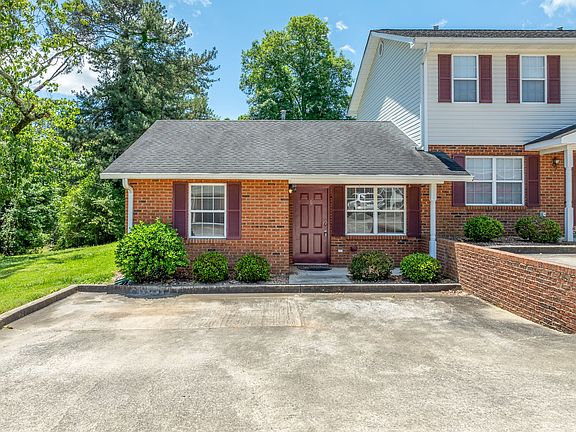 Apartment entrance and parking area