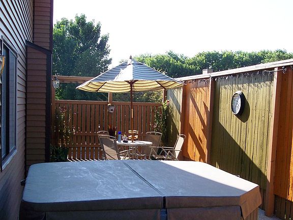 The hot tub and deck area.