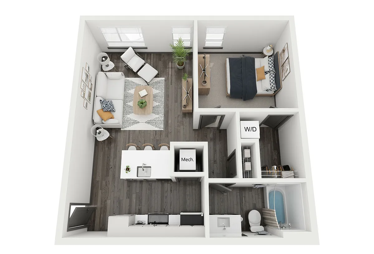 Floor plan Flair - One Bedroom / One Bathroom