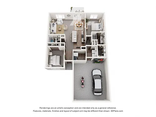 Floor plan 2 Bedroom 2 Bathroom