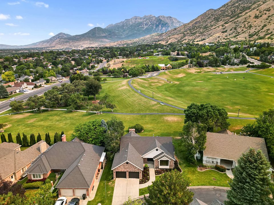 Mountain backdrop and backyard of Rock Canyon Park.
