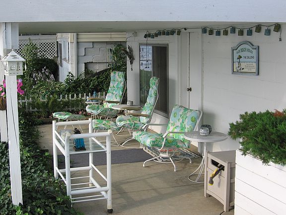 Lake side patio