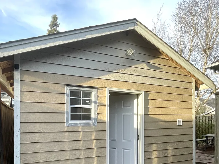 Outside of newly built studio