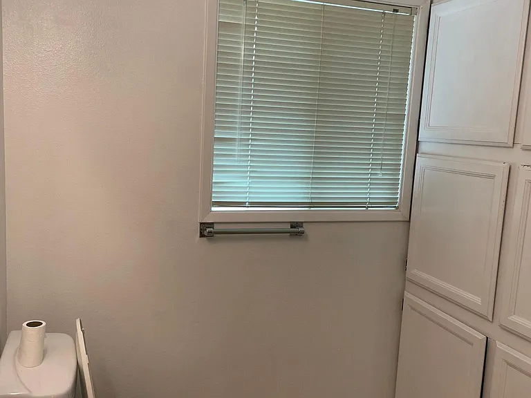 Upstairs bathroom. Lots of storage.