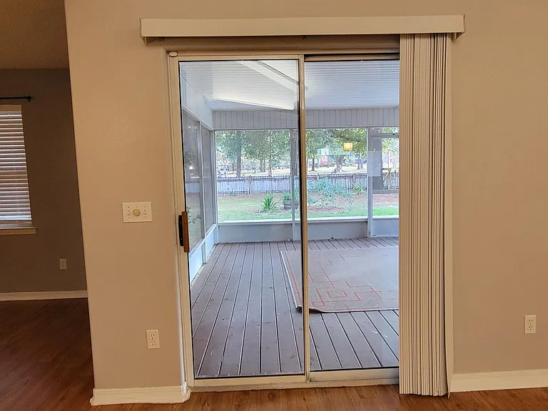 Screened in Back Porch from living room