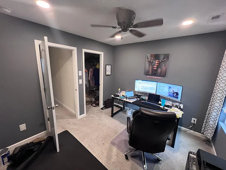 Guest Bedroom upstairs or Office with walk in closet