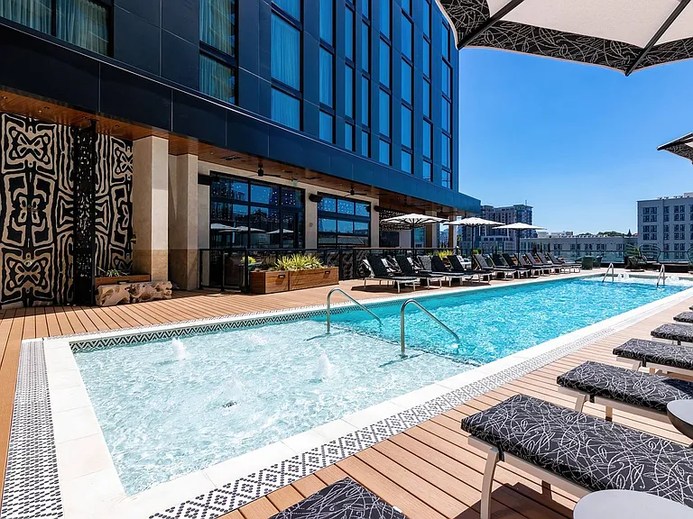 Pool Deck with Lounge Chairs