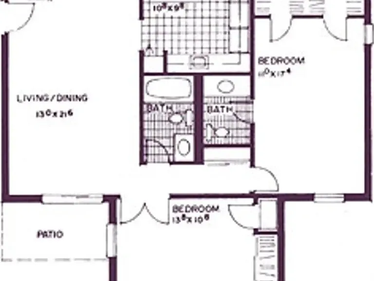 2BDRM 1.5BATH B FLOOR PLAN